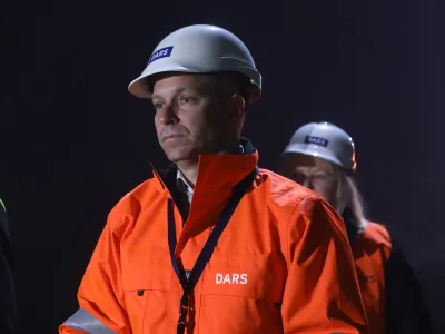 predsednik uprave DARS Valentin Hajdinjak- 02.03.2022 - Avtocestni predor Karavanke - gradnja druge cevi avtocestnega predora med Slovenijo in Avstrijo -. //FOTO: Luka Cjuha