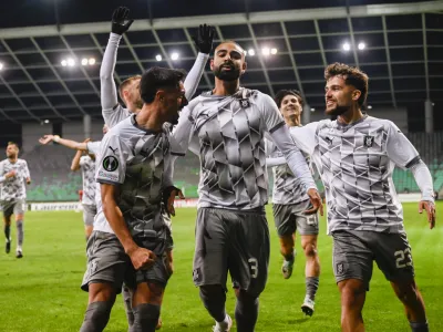 - 09.11.2023 &ndash; nogomet - Olimpija: Klaksvik (Ferski otoki), konferenčna liga, 4. krog: skupina A: //FOTO: Nik Erik Neubauer