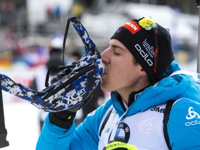 Quentin Fillon Maillet- 09.12.2018 - Biatlon Pokljuka 2018  svetovni pokal  zasledovalno, moki, 12,5 km //FOTO: Matja Rut