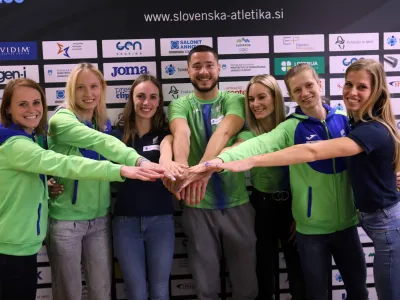 - 14.03.2022 &ndash; Atletska zveza Slovenije (AZS) &ndash; atletska reprezentanca pred odhodom na svetovno dvoransko prvenstvo v Beogradu &ndash; //FOTO: Tomaž Skale