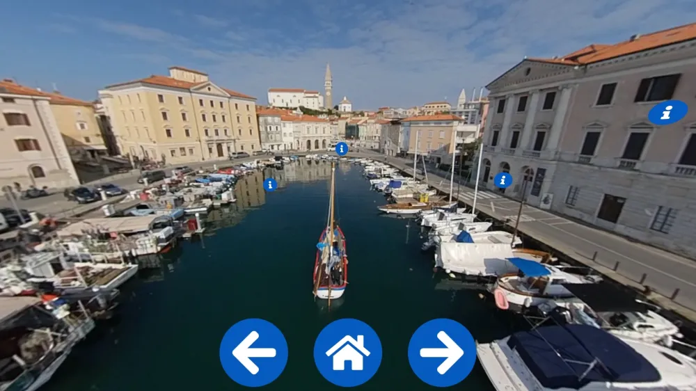 &raquo;Virtualno plovbo omogoča digitalna VR 360 tahnologija, ki jo je za nas pripravilo podjetje Izstop. Poleg posnetih kadrov na samem topo, kot na obali so si pomagali tudi z droni,&laquo; je razložila Veronika Bjelica iz Pomorskega muzeja in opozorila na vse označevalce pomorske identitete, ki smo jih lahko med &raquo;plovbo&laquo; po Piranskem zalivu s &raquo;klikom&laquo; odkrivali na novo. V Portorožu smo tako spoznali zgodovino nekdanje ladjedelnice in pristani&scaron;ča za hidroletala. S klikom na Monfort, nekoč skladi&scaron;če soli, je opisana in s kraj&scaron;im filmom predstavljena gradnja 