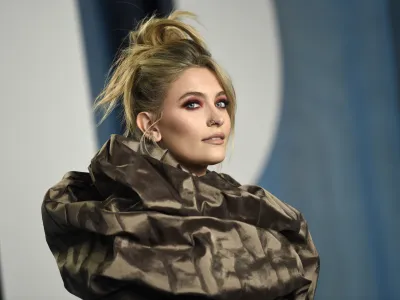 Paris Jackson arrives at the Vanity Fair Oscar Party on Sunday, March 27, 2022, at the Wallis Annenberg Center for the Performing Arts in Beverly Hills, Calif. (Photo by Evan Agostini/Invision/AP)