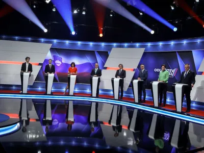 - 28.03.2022 &ndash; Parlamentarne volitve 2022 &ndash; televizijsko soočenje predsednikov parlamentarnih strank na POP TV //FOTO: Luka Cjuha