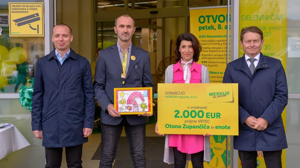 Merkur, donacija, vrtec