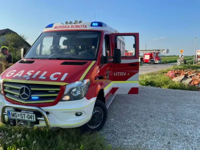 Balonarska nesreča v Beltincih. PGD Murska Sobota. Brez po&scaron;kodovanih. 