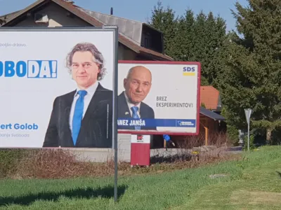 Volilna kampanja Robert Golob, Janez Jan&scaron;a, SDS, Gibanje Svoboda