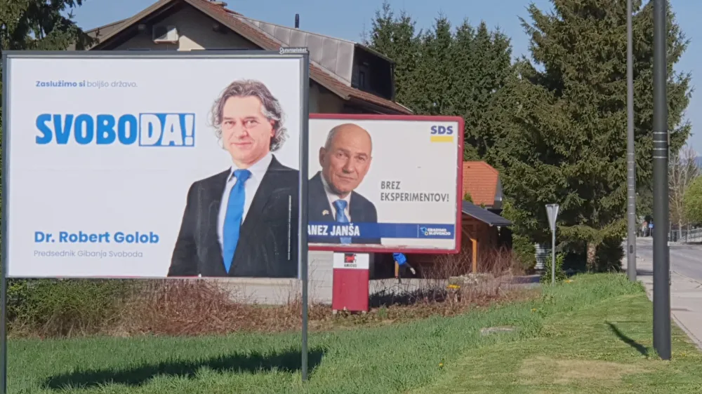 Volilna kampanja Robert Golob, Janez Jan&scaron;a, SDS, Gibanje Svoboda