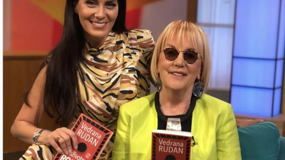 Pisateljica Vedrana Rudan (desno) in televizijska voditeljica Marija Kilibarda sta se med oddajo sprli. F instagram