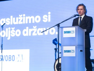 Ljubljana, Cvetlicarna.<br>Volilna konvencija stranke Gibanje Svoboda, na kateri so predstavili programska izhodisca in kandidate za drzavnozborske volitve.