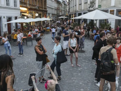 - Festival Jazz oder na Gornjem trgu: ZZ Quartet, v sodelovanju z Imago Sloveniae- 23.7.2021 - reportaa - zabava pred ponovnimi ukrepi zaradi covid-19 /F0OTO: Jaka Gasar