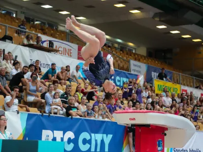 Tja&scaron;a Kysselef je z drugim mestom na preskoku dosegla najbolj&scaron;o slovensko uvrstitev v Kopru. Foto: Tomaž Primožič/FPA