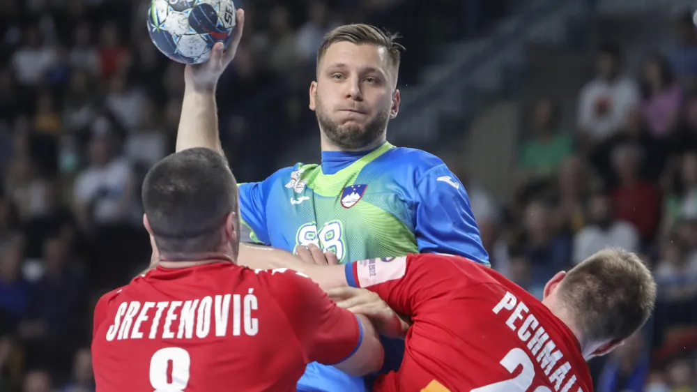 Aleks Vlah - 13.04.2022 &ndash; mo&scaron;ki rokomet &ndash; Slovenija: Srbija, kvalifikacije za SP 2023, prva tekma: /FOTO: Jaka Gasar