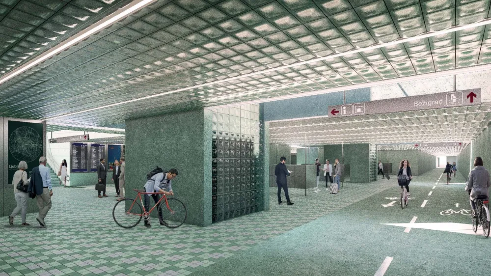 Kolesarska steza v raz&scaron;irjenem podhodu pod železni&scaron;ko postajo je na slikah videti zelo dobro, a obstaja bojazen, da bo izvedena polovičarsko brez dobre navezave na Vilharjevo cesto.