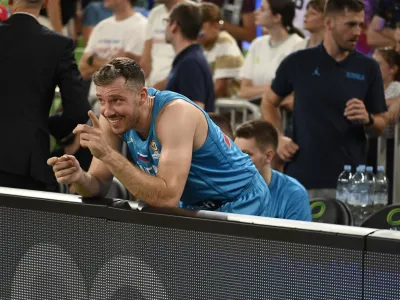 Goran Dragić<br><br><br>- 30.06.2022 &ndash; ko&scaron;arka &ndash; Slovenija: Hrva&scaron;ka, kvalifikacije za svetovno prvenstvo SP 2023, 5. krog - spektakel v Stožicah z Luko Dončićem in Goranom Dragićem<br><br><br><br>//FOTO: Nik Erik Neubauer 