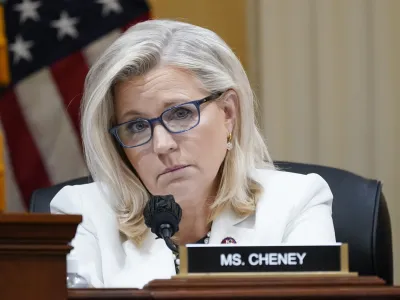 FILE - Vice Chair Liz Cheney, R-Wyo., listens as the House select committee investigating the Jan. 6 attack on the U.S. Capitol holds a hearing at the Capitol in Washington, June 23, 2022. Alaska U.S. Sen. Lisa Murkowski and Cheney hail from their states' most prominent Republican families and have been among the GOP's sharpest critics of former President Donald Trump. (AP Photo/J. Scott Applewhite, File)