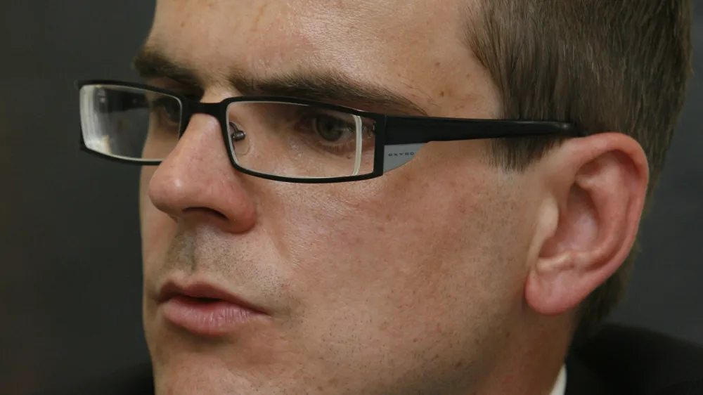 mag. Matej Avbelj- okrogla miza z naslovom Ali Slovenija potrebuje ustavne spremembe? v organizaciji Intituta dr. Joeta Pučnika, //FOTO: Matej PoveOPOMBA: ZA OBJAVO V ČASOPISU DNEVNIK