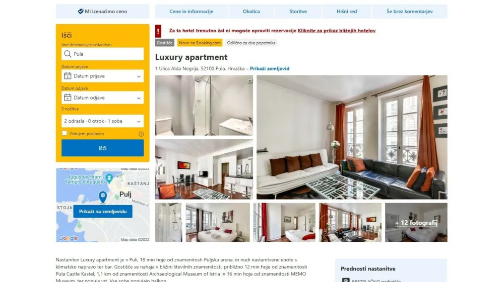 prevara na booking.com