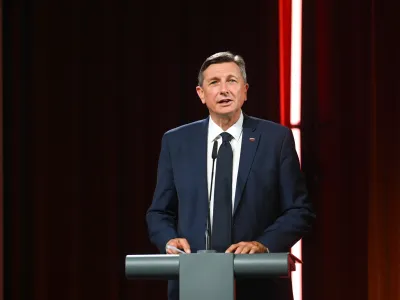 Bled, Festivalna dvorana.<br>Blejski strateski forum 2022.<br>Odprtje foruma.<br>Osrednji nagovor predsednika republike Boruta Pahorja.