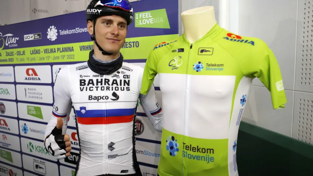 Matej Mohorič - kolesar ekipe Bahrain Victorius <br><br>- 13.04.2022 &ndash; Kolesarska dirka Po Sloveniji - novinarska konferenca pred začetkom 28. kolesarske dirke Po Sloveniji 2022<br><br>//FOTO: Tomaž Skale<br>