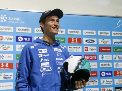 Peter Prevc- 28.09.2022 - mo&scaron;ka in ženska reprezentanca v smučarskih skokih &ndash; predstavitev obeh ekip za sezono 2022/23 &ndash; smučarji skakalci  //FOTO: Luka Cjuha