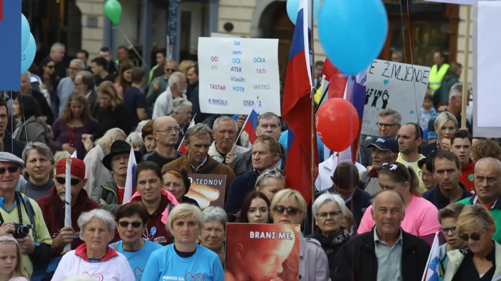 01.10.2022 - Pohod za življenje za pravice nerojenih otrok ter njihovih mater in očetov v stiskah v Sloveniji, ki bo potekal pod geslom Enakopravnost se začne pred rojstvomFoto: Luka Cjuha