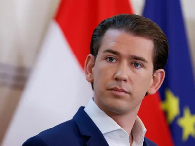FILE PHOTO: Austria's Chancellor Sebastian Kurz attends a news conference, as the spread of the coronavirus disease (COVID-19) continues, in Vienna, Austria, September 8, 2021. REUTERS/Leonhard Foeger/File Photo