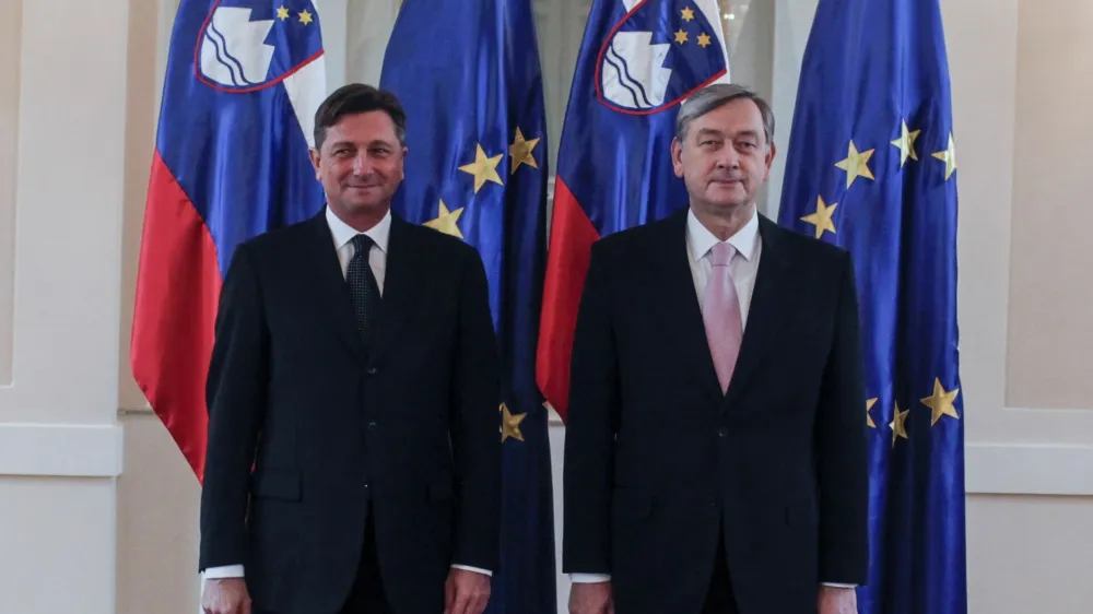 novoizvoljeni predsednik republike Borut Pahor in dosedanji predsednik republike Danilo Trk- primopredaja poslov med novoizvoljenim predsednikom republike Borutom Pahorjem in dosedanjim predsednikom Danilom Trkom 2012 //FOTO: Jaka Gasar