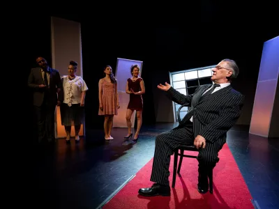 Za narodov blagor, režija Gojmir Le&scaron;njak Gojc, <br><br>Arhiv: &scaron;entjakobsko gledali&scaron;če Ljubljana, fotograf Ale&scaron; Ko&scaron;ir<br>