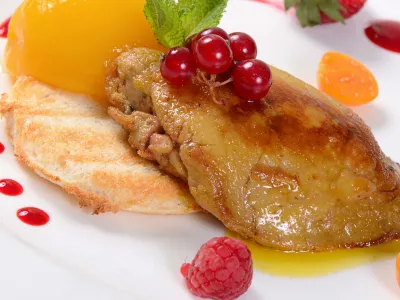 Foie Gras with toast and apricot