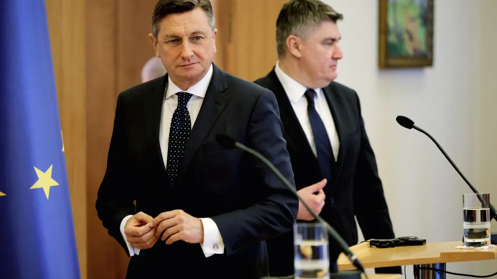 Hrvaska, Zagreb.<br>Drzavniski obisk predsednika republike Boruta Pahorja na Hrvaskem.<br>Izjava za medije predsednikov Slovenije in Hrvaske Boruta Pahorja in Zorana Milanovica.