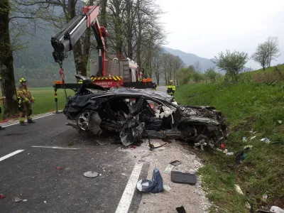 Prometna nesreča se je zgodila aprila 2019 na cesti Staro selo&ndash;Kobarid.