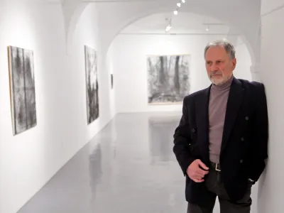 akademski slikar Herman Gvardjančič - 06.03.2018 &ndash; razstava z naslovom ATOMOS, slikarja Hermana Gvardjančiča//FOTO: Tomaž Skale