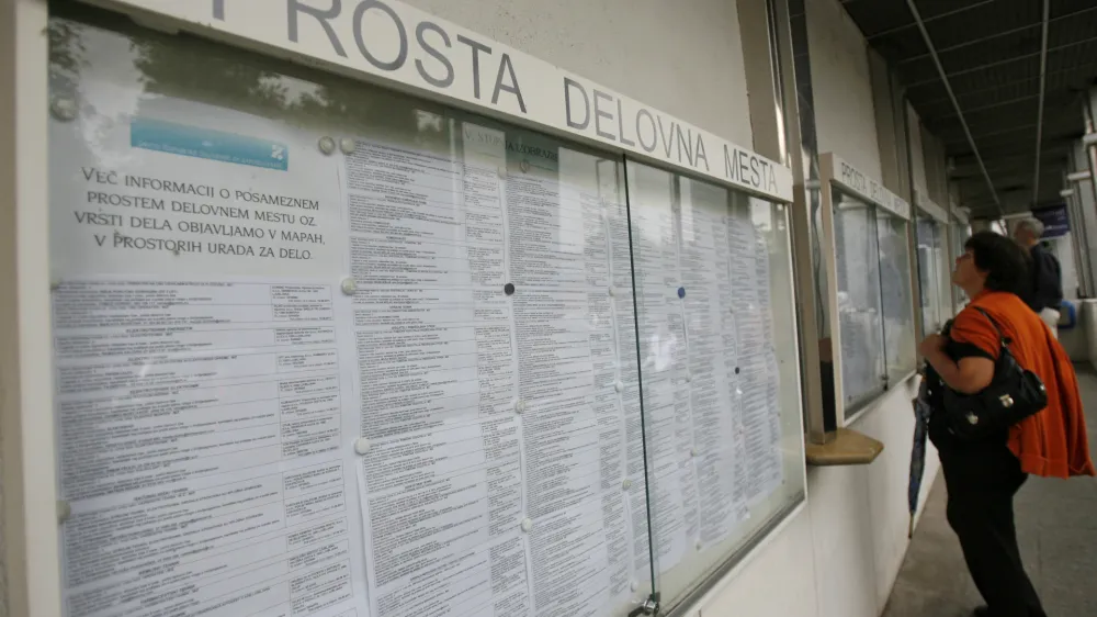 - Zavod RS za zaposlovanje, oglasna tabla - prosta delovna mesta, Parmova ulica 32 //FOTO: Matej Pov&scaron;e