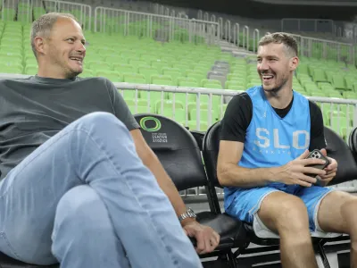 Ra&scaron;o Nesterovič, Goran Dragič- 16.08.2022 &ndash; trening slovenske ko&scaron;arkarske reprezentance //FOTO: Jaka Gasar