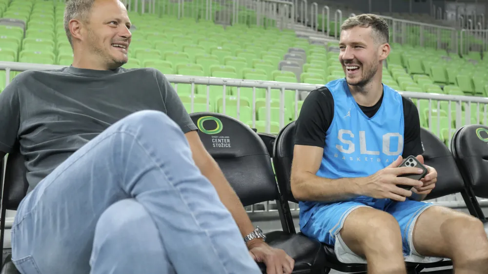 Ra&scaron;o Nesterovič, Goran Dragič- 16.08.2022 &ndash; trening slovenske ko&scaron;arkarske reprezentance //FOTO: Jaka Gasar