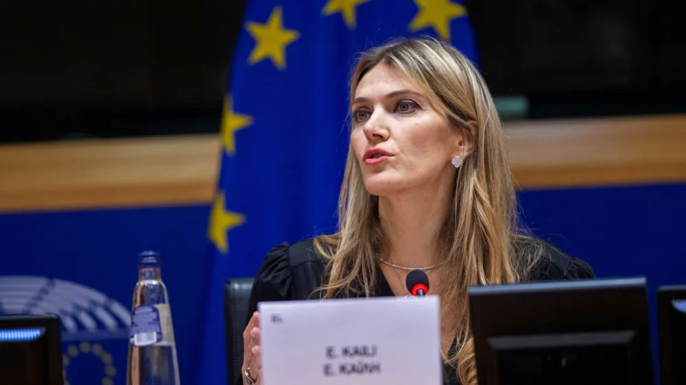 European Parliament vice president, Greek socialist Eva Kaili, is seen at the European Parliament in Brussels, Belgium December 7, 2022. European Union 2022 - Source: EP/&shy;Handout via REUTERS ATTENTION EDITORS - THIS IMAGE WAS PROVIDED BY A THIRD PARTY. NO RESALES. NO ARCHIVES