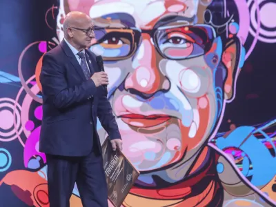 Bogdan Gabrovec, predsednik OKS v odhajanju <br><br>- 13.12.2022 - Razglasitev &Scaron;portnik leta 2022 v organizaciji Dru&scaron;tva &scaron;portnih novinarjev Slovenije - priznanja za najbolj&scaron;ega &scaron;portnika in &scaron;portnico ter najbolj&scaron;o ekipo iztekajočega se leta.<br> <br>//FOTO: Jaka Gasar