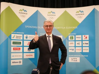 Franjo Bobinac, novoizvoljeni predsednik OZS Z&Scaron;Z.16.12.2022. 51. seja skup&scaron;čine Olimpijskega komiteja Slovenije- Zveze &scaron;portnih zvez. Na kateri so izvedli 5. volitve predsednika OKS Z&Scaron;Z//FOTO: Bojan Velikonja