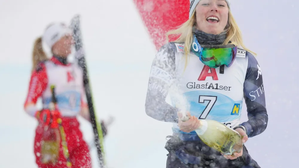 Mikaela Shiffrin bo imela na jutri&scaron;njem slalomu priložnost, da doseže tretjo zmago v treh dneh, ki bi bila njena že jubilejna 80. v svetovnem pokalu.&nbsp;