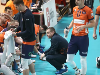 Radovan Gačič, trener odbojkarjev ACH Volley- 30.11.2022 &ndash; odbojka - ACH Volley: Ziraat Bank Anakara, liga prvakov, skupina E, 3. krog:&nbsp;//FOTO: Luka Cjuha