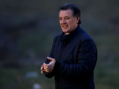 Zdravko Mamic walks in front of Remetinec prison in Zagreb, Croatia, December 18, 2015. Mamic, the chief executive of soccer team Dinamo Zagreb, was arrested on November 18, 2015 for alleged transfer irregularities. REUTERS/Antonio Bronic - RTX1ZA6V