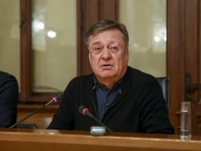 ljubljanski župan Zoran Janković- 03.01.2023 &ndash; Mestni svet MOL - podpis koalicijskega sporazuma o sodelovanju med Listo Zorana Jankovića (LZJ) in Gibanjem Svoboda (GS) v Mestnem svetu MOL,&nbsp;//FOTO: Luka Cjuha
