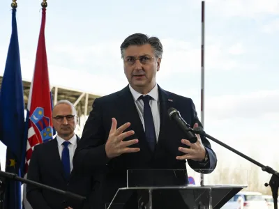predsednik Vlade Republike Hrva&scaron;ke Andrej Plenković <br><br>- 1.1.2023 &ndash; Vstop Hrva&scaron;ke v schengensko in evrsko območje.<br><br>//FOTO: Nik Erik Neubauer