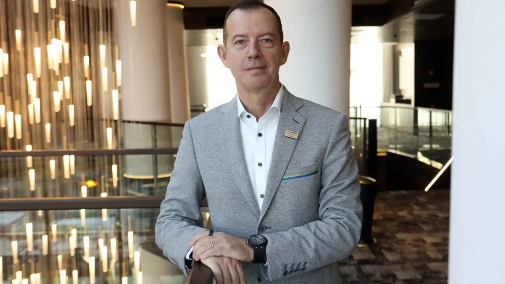 Enzo Smrekar, predsednik Smučarske zveze Slovenije in organizacijskega komiteja Planica 2023,<br><br>- 02.02.2023 &ndash; Organizacijski odbor nordijskega svetovnega prvenstva Planica 2023 - predstavili potek tekmovanja <br><br>//FOTO: Tomaž Skale<br>