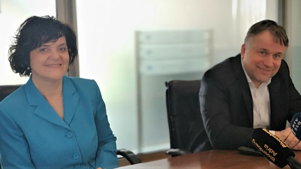 Cinkarna Celje, tehnična direktorica Nikolaja Podgor&scaron;ek Selič in predsednik uprave Ale&scaron; Skok