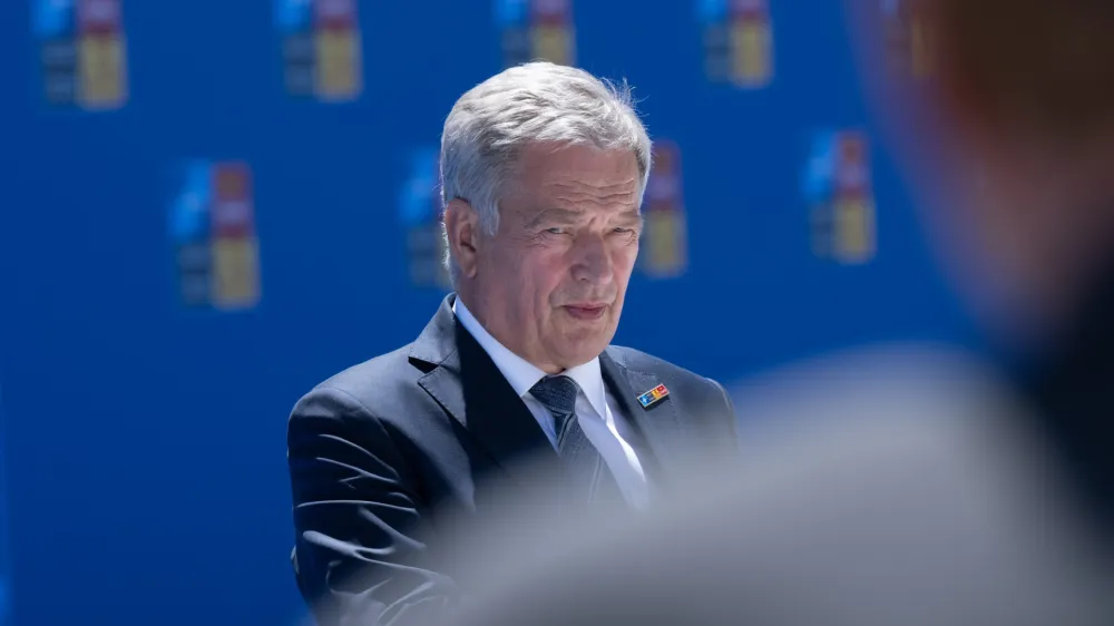 FILED - 29 June 2022, Spain, Madrid: Finnish President Sauli Niinisto arrives to attend a NATO Summit in Madrid. Finnish&nbsp;President Sauli Niinisto plans to travel to the earthquake zone in south-east&nbsp;Turkey on Thursday and hold talks with&nbsp;President Recep Tayyip Erdogan&nbsp;in Istanbul the following&nbsp;day. Photo: -/NATO/dpa - ATTENTION: editorial use only and only if the credit mentioned above is referenced in full
