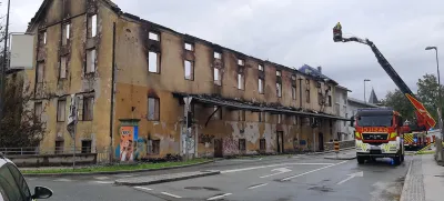 Pogoreli Majdičev mlin v Kranju.