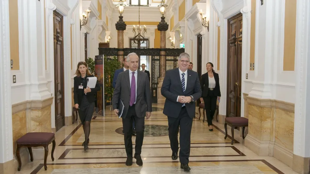 Srečane notranjih ministrov Italija, Mattea Piantedosija, in Slovenije, Bo&scaron;tjana Poklukarja, v Rimu 13. 4. 2023