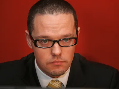 izvr&scaron;ni direktor PDP Matej Golob Matzele- KAD - Kapitalska družba, d. d., novinarski zajtrk z upravo na kateri so predstavili najpomembnej&scaron;e poslovne dogodke v leto&scaron;njem letu ter nadaljnje aktivnosti in načrte Posebne družbe za podjetni&scaron;ko svetovanje (PDP);///FOTO: Luka CjuhaOPOMBA: ZA OBJAVO V ČASOPISU DNEVNIK