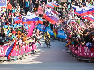 Primož Roglič- 27.05.2023 -&nbsp;Kolesarska dirka po Italiji&nbsp;Giro d'Italia&nbsp;2023 &ndash; 20. etapa -&nbsp;gorski kronometer&nbsp; Trbiž -&nbsp; Svete Vi&scaron;arje (18,6 km),//FOTO: Bojan&nbsp;Velikonja